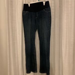 liz lange maternity Dark Wash Bootcut Maternity Jeans